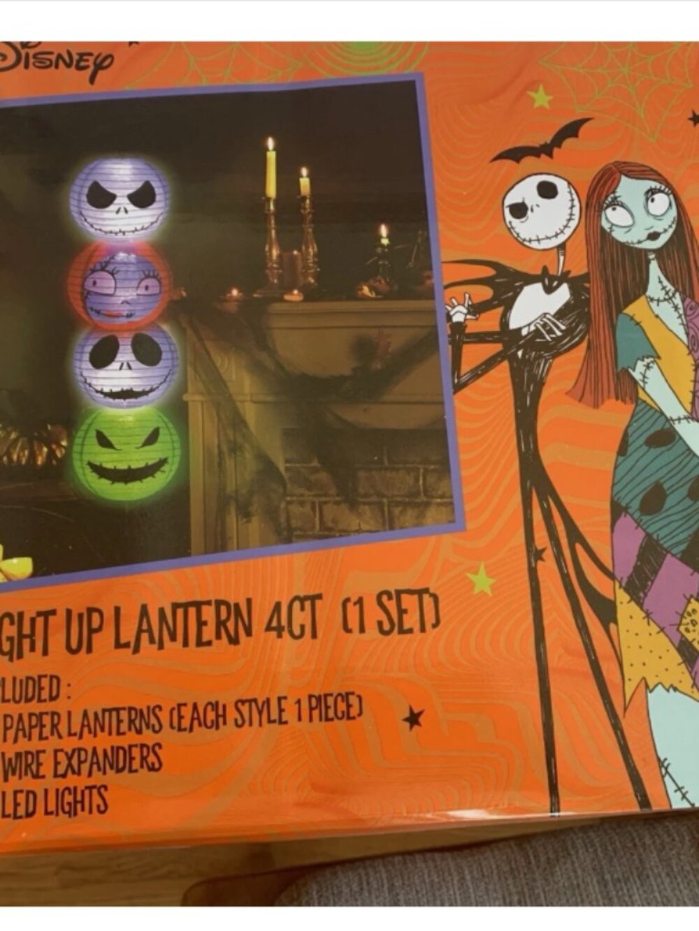 Disney Nightmare Before Christmas Light Up (LED) Lantern Halloween Decor New